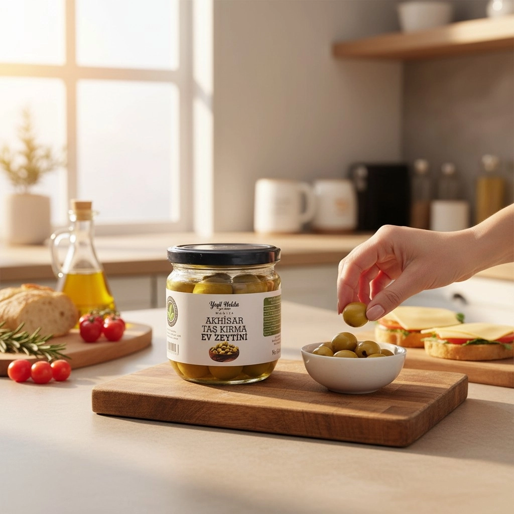 Manisa Turgutlu Taş Kırma Ev Zeytini̇ 450 gr