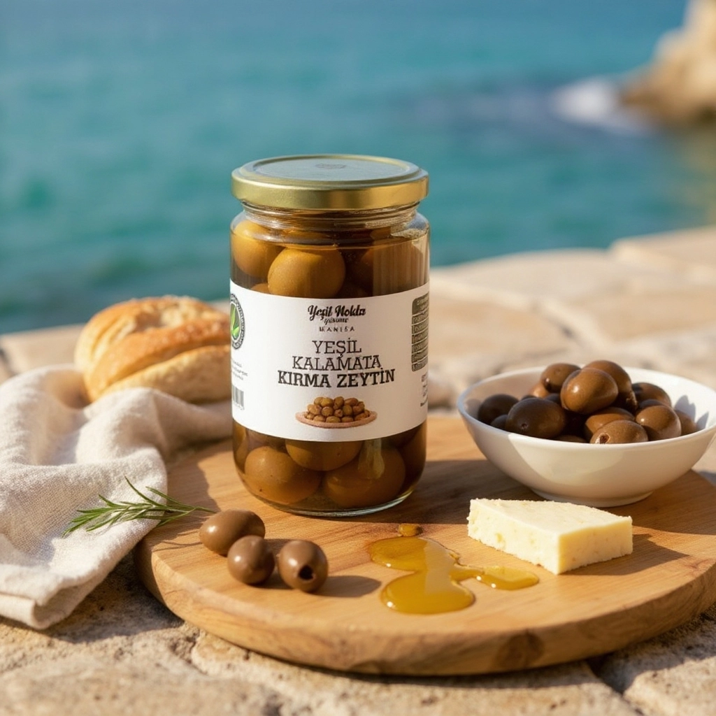 Manisa Taş Kırma Kalamata Cinsi Zeytin 660 gr