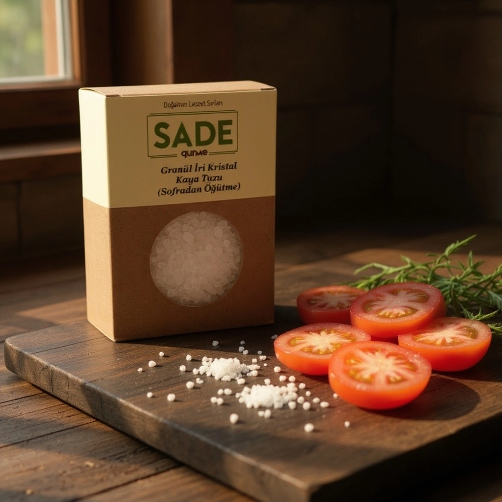Sade Organik Granül İri Kristal Kaya Tuzu 500 gr