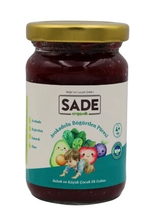 Sade Organik Avokadolu Böğürtlen Püresi̇ 100 ml