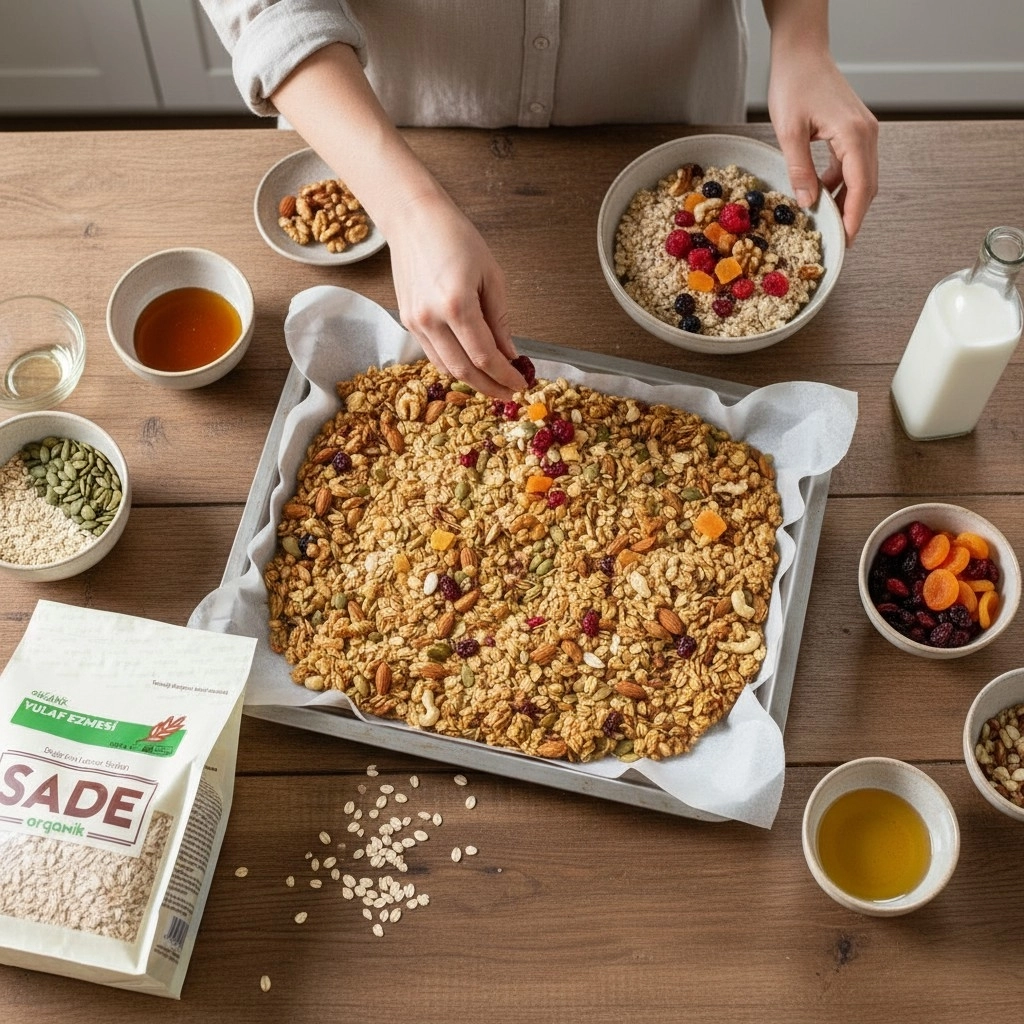 Sade Organik Yulaf Ezmesi 500 gr