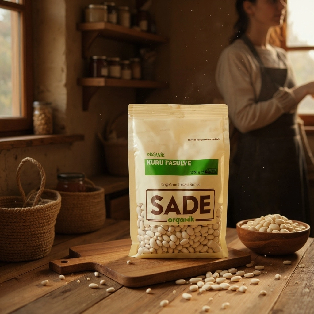 Sade Organik Kuru Fasulye 1000 gr