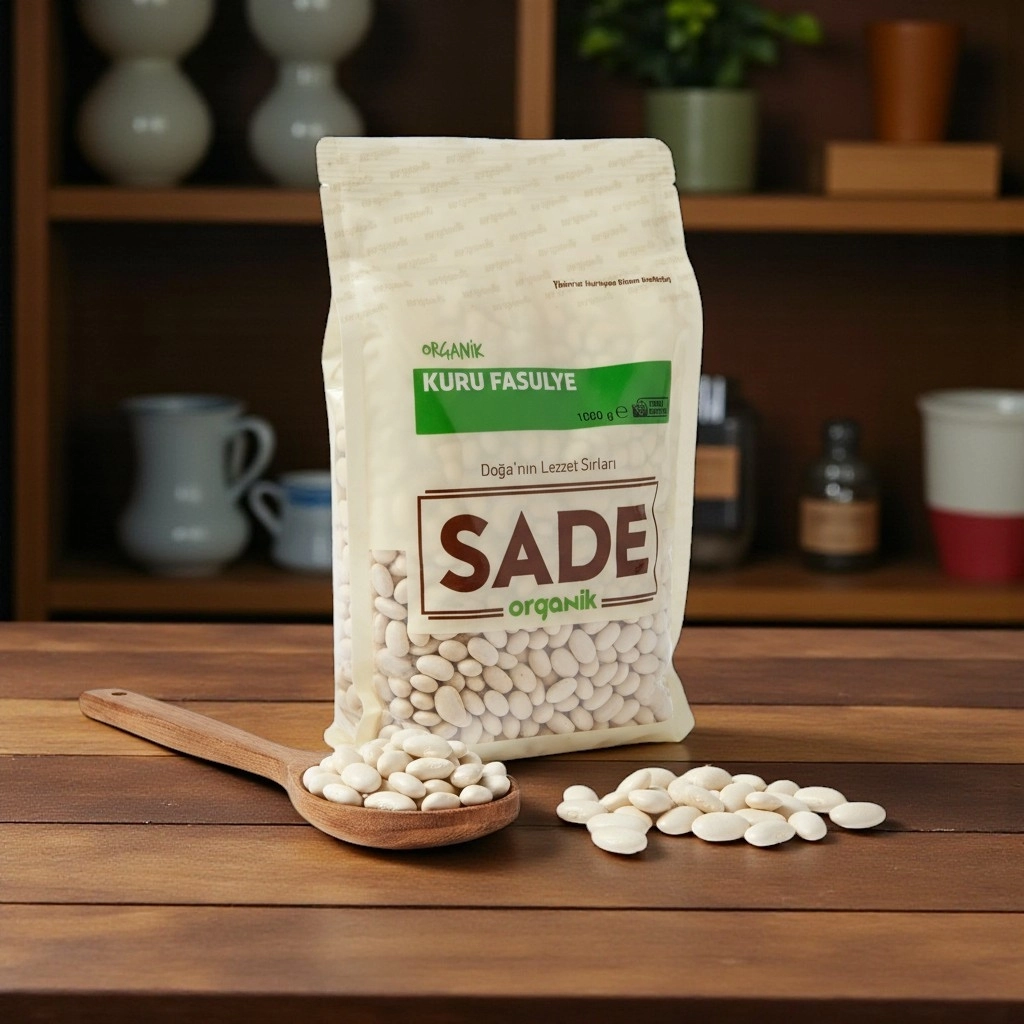 Sade Organik Kuru Fasulye 1000 gr
