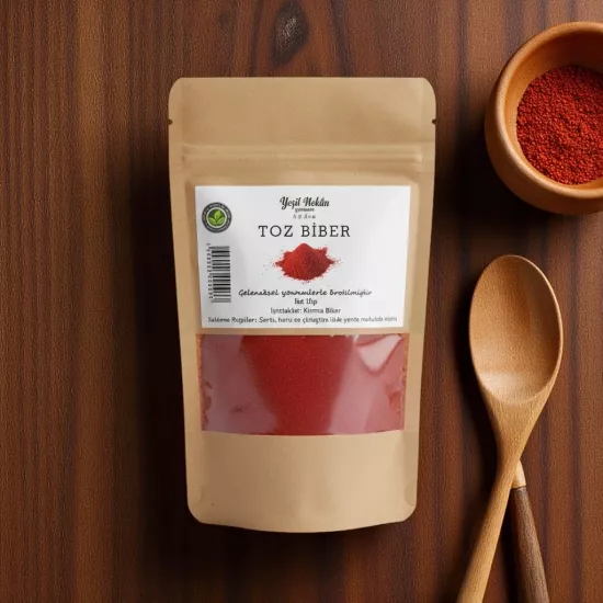 Aydın Kırmızı Toz Biber 50 gr - Doğal, Katkısız ve Yoğun Aromalı | Yeşil Nokta Gurme