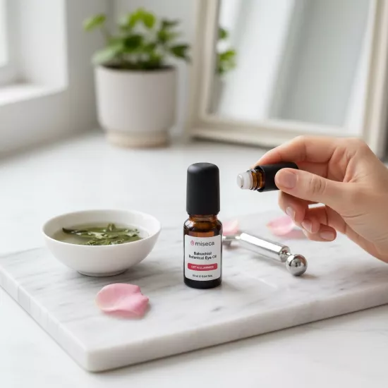 MiseCa Bakuchiol Botanical Eye Oil 10 ml - Bitkisel Göz Serumu, C Vitamini ve Q10 Destekli