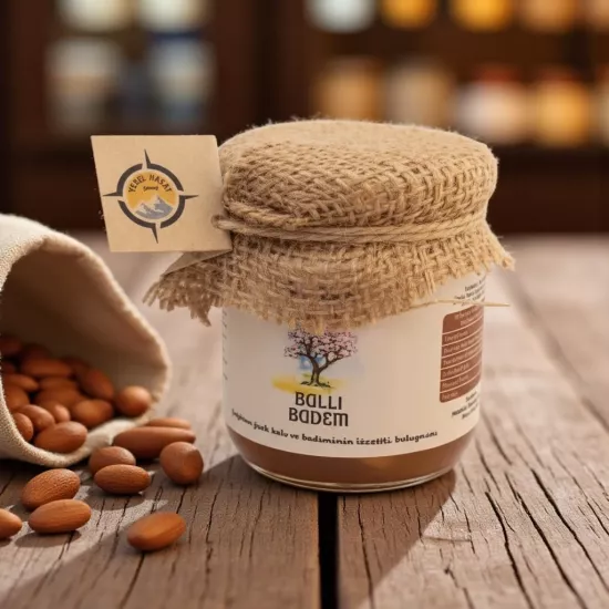 Datça Ballı Badem 210 gr ( yeni sezon ) - Doğal, Katkısız ve Organik Lezzet | Yeşil Nokta Gurme