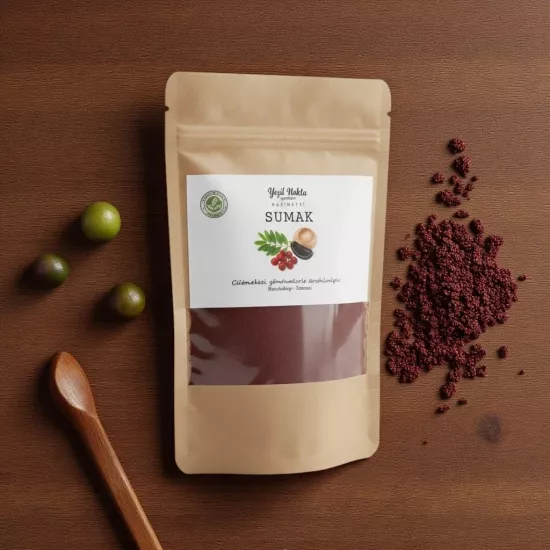 Gaziantep Sumak 50 gr - Doğal, Katkısız ve Ekşi Aromalı Baharat | Yeşil Nokta Gurme
