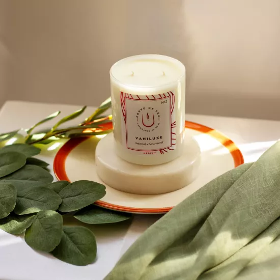 Vaniluxe Cam Mum Medium 240 gr - Oryantal ve Gurme Koku | Coupe de Feu