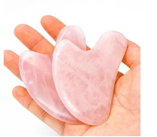 Pembe Kuvars Gua Sha Masaj Taşı 