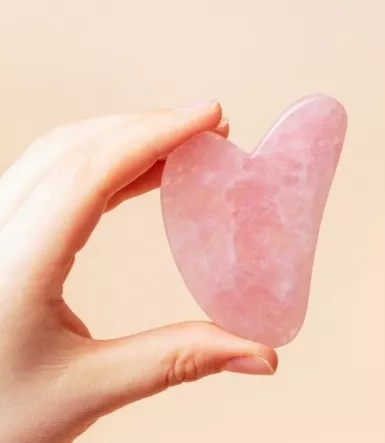 Pembe Kuvars Gua Sha Masaj Taşı 