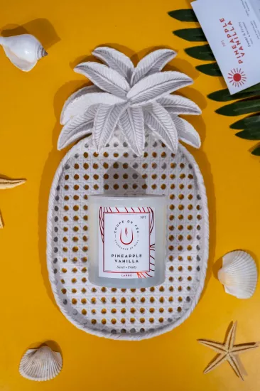 Pineapple Vanilla Cam Mum Large 320 gr - Tatlı ve Meyveli Yaz Kokusu | Coupe de Feu