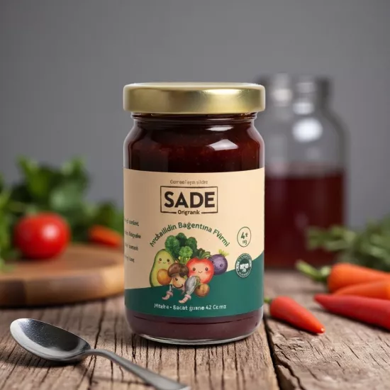 Sade Organik Avokadolu Böğürtlen Püresi̇ 100 ml
