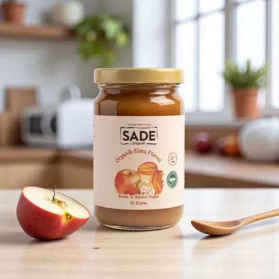 Sade Organik Havuç Elma Püresi̇ 100 ml