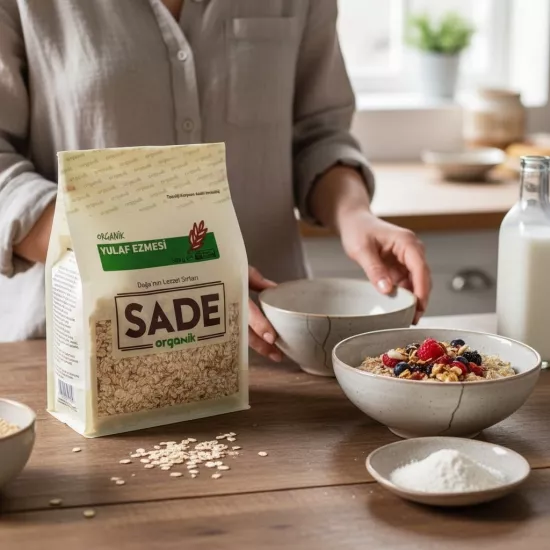 Sade Organik Yulaf Ezmesi 500 gr