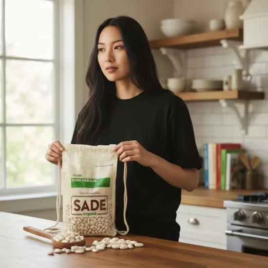 Sade Organik Kuru Fasulye 1000 gr