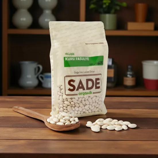 Sade Organik Kuru Fasulye 1000 gr