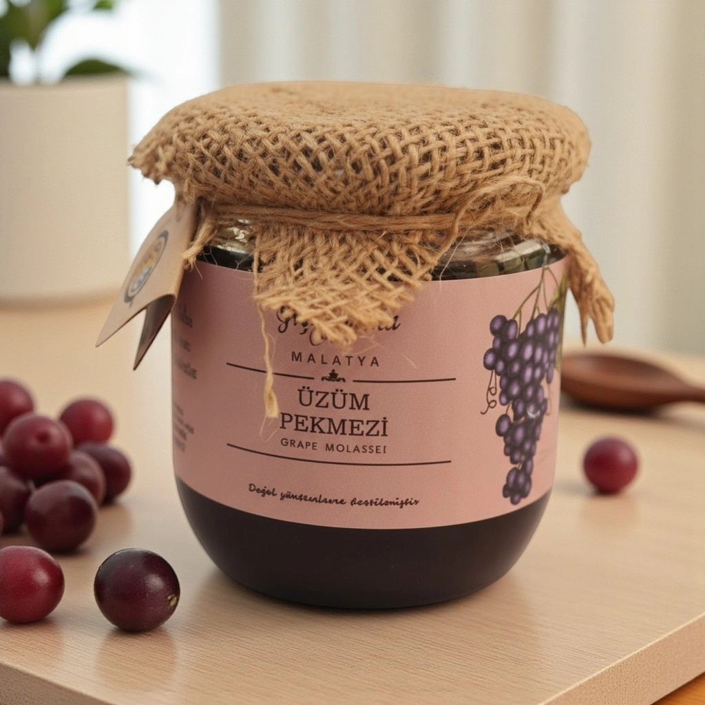 Malatya Şeker İlavesi̇z Doğal Üzüm Pekmezi̇ 425 gr